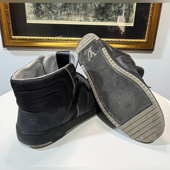 Men’s Pre-loved Louis Vuitton Ace Dalmier Luxury Hi-top Sneakers. 6.5 US - Picture 8 of 9